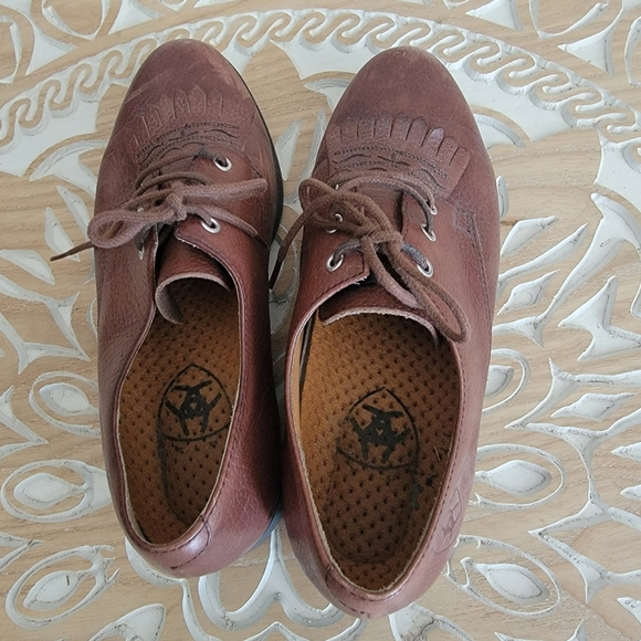 Ariat Oxford Leather Lace Up Sz 6.5 - Picture 3 of 9